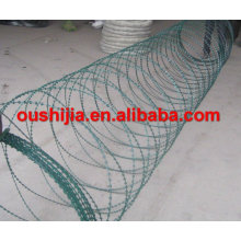 high quality low price BTO-10 PVC coated razor barbed wire with different color(factory)